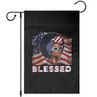 Blessed Black Queen Afro American Flag Garden Flag Patriotic Juneteenth 4th of July