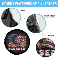 Blessed Black Queen Afro American Flag Spare Tire Cover Patriotic Juneteenth 4th of July