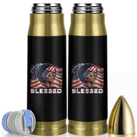 Blessed Black Queen Afro American Flag Bullet Tumbler Patriotic Juneteenth 4th of July