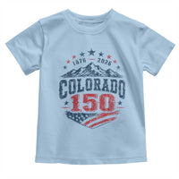 Colorado Rocky Mountains 150th Anniversary Toddler T Shirt Sesquicentennial 1876 2026 Patriotic Graphic