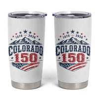 Colorado Rocky Mountains 150th Anniversary Tumbler Cup Sesquicentennial 1876 2026 Patriotic Graphic
