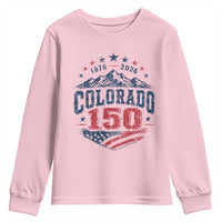 Colorado Rocky Mountains 150th Anniversary Youth Sweatshirt Sesquicentennial 1876 2026 Patriotic Graphic