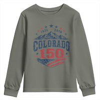 Colorado Rocky Mountains 150th Anniversary Youth Sweatshirt Sesquicentennial 1876 2026 Patriotic Graphic