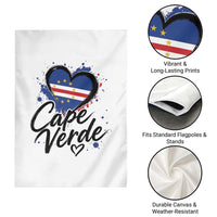 Cape Verde Flag Heart Garden Flag Cabo Verde Pride Verdean Love