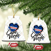 Cape Verde Flag Heart Ceramic Ornament Cabo Verde Pride Verdean Love