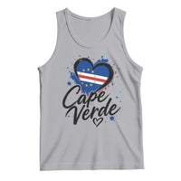 Cape Verde Flag Heart Tank Top Cabo Verde Pride Verdean Love