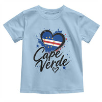 Cape Verde Flag Heart Toddler T Shirt Cabo Verde Pride Verdean Love