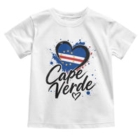 Cape Verde Flag Heart Toddler T Shirt Cabo Verde Pride Verdean Love