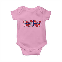 Funny Norway Flag Ro Ro Typography Graphic Baby Onesie Norge Norwegian Flag Football Fans