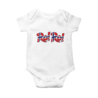 Funny Norway Flag Ro Ro Typography Graphic Baby Onesie Norge Norwegian Flag Football Fans