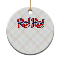 Funny Norway Flag Ro Ro Typography Graphic Ceramic Ornament Norge Norwegian Flag Football Fans