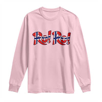 Funny Norway Flag Ro Ro Typography Graphic Long Sleeve Shirt Norge Norwegian Flag Football Fans