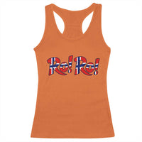 Funny Norway Flag Ro Ro Typography Graphic Racerback Tank Top Norge Norwegian Flag Football Fans