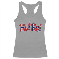 Funny Norway Flag Ro Ro Typography Graphic Racerback Tank Top Norge Norwegian Flag Football Fans