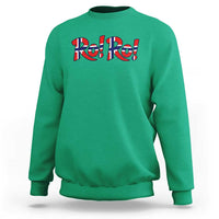 Funny Norway Flag Ro Ro Typography Graphic Sweatshirt Norge Norwegian Flag Football Fans