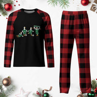 Funny Mexico Merlin the Duck Playing Soccer Graphic Plaid Pajama Set Mexican Spirit Football Fans Cheer