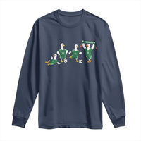 Funny Mexico Merlin the Duck Playing Soccer Graphic Long Sleeve Shirt Mexican Spirit Football Fans Cheer