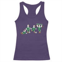 Funny Mexico Merlin the Duck Playing Soccer Graphic Racerback Tank Top Mexican Spirit Football Fans Cheer