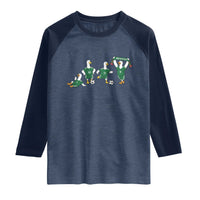 Funny Mexico Merlin the Duck Playing Soccer Graphic Raglan Shirt Mexican Spirit Football Fans Cheer