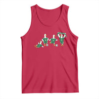 Funny Mexico Merlin the Duck Playing Soccer Graphic Tank Top Mexican Spirit Football Fans Cheer