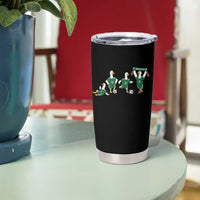 Funny Mexico Merlin the Duck Playing Soccer Graphic Tumbler Cup Mexican Spirit Football Fans Cheer