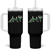 Funny Mexico Merlin the Duck Playing Soccer Graphic Tumbler With Handle Mexican Spirit Football Fans Cheer