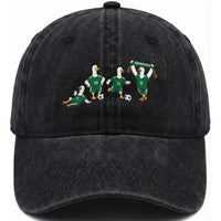 Funny Mexico Merlin the Duck Playing Soccer Graphic Washed Cotton Baseball Cap Mexican Spirit Football Fans Cheer