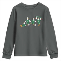 Funny Mexico Merlin the Duck Playing Soccer Graphic Youth Sweatshirt Mexican Spirit Football Fans Cheer