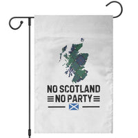 No Scotland No Party Tartan Plaid and Map Garden Flag Vintage Scottish Football Supporter Sports Fans Spirit
