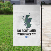 No Scotland No Party Tartan Plaid and Map Garden Flag Vintage Scottish Football Supporter Sports Fans Spirit