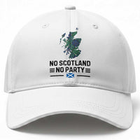 No Scotland No Party Tartan Plaid and Map Baseball Cap Vintage Scottish Football Supporter Sports Fans Spirit