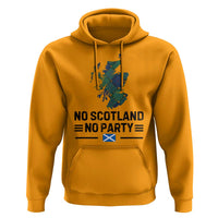No Scotland No Party Tartan Plaid and Map Hoodie Vintage Scottish Football Supporter Sports Fans Spirit