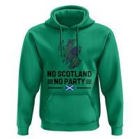 No Scotland No Party Tartan Plaid and Map Hoodie Vintage Scottish Football Supporter Sports Fans Spirit