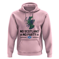 No Scotland No Party Tartan Plaid and Map Hoodie Vintage Scottish Football Supporter Sports Fans Spirit