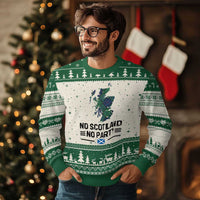 No Scotland No Party Tartan Plaid and Map Ugly Christmas Sweater Vintage Scottish Football Supporter Sports Fans Spirit