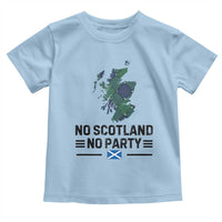 No Scotland No Party Tartan Plaid and Map Toddler T Shirt Vintage Scottish Football Supporter Sports Fans Spirit