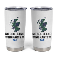 No Scotland No Party Tartan Plaid and Map Tumbler Cup Vintage Scottish Football Supporter Sports Fans Spirit