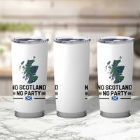 No Scotland No Party Tartan Plaid and Map Tumbler Cup Vintage Scottish Football Supporter Sports Fans Spirit