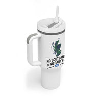 No Scotland No Party Tartan Plaid and Map Tumbler With Handle Vintage Scottish Football Supporter Sports Fans Spirit