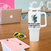 No Scotland No Party Tartan Plaid and Map Tumbler With Handle Vintage Scottish Football Supporter Sports Fans Spirit