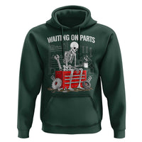 Waiting On Parts Skeleton Mechanic Hoodie Funny Sarcastic Auto Garage Repair Tech