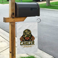 Zodiac Queen Cancer Season Retro Camo Camouflage Graphic Garden Flag June July Horoscope Birthday Gift Melanin Women
