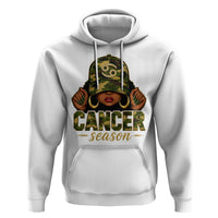 Zodiac Queen Cancer Season Retro Camo Camouflage Graphic Hoodie June July Horoscope Birthday Gift Melanin Women
