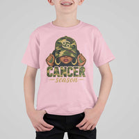 Zodiac Queen Cancer Season Retro Camo Camouflage Graphic T Shirt For Kid June July Horoscope Birthday Gift Melanin Women