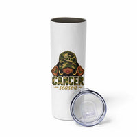 Zodiac Queen Cancer Season Retro Camo Camouflage Graphic Skinny Tumbler June July Horoscope Birthday Gift Melanin Women
