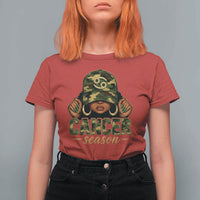 Zodiac Queen Cancer Season Retro Camo Camouflage Graphic T Shirt For Women June July Horoscope Birthday Gift Melanin Women