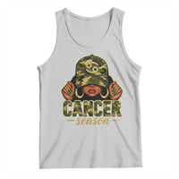 Zodiac Queen Cancer Season Retro Camo Camouflage Graphic Tank Top June July Horoscope Birthday Gift Melanin Women