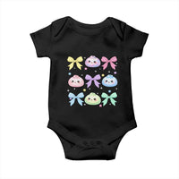 Kawaii Dumpling and Bows Aesthetic Graphic Baby Onesie Cute Pastel Bao Dim Sum Coquette Aesthetic