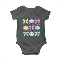 Kawaii Dumpling and Bows Aesthetic Graphic Baby Onesie Cute Pastel Bao Dim Sum Coquette Aesthetic