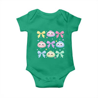 Kawaii Dumpling and Bows Aesthetic Graphic Baby Onesie Cute Pastel Bao Dim Sum Coquette Aesthetic